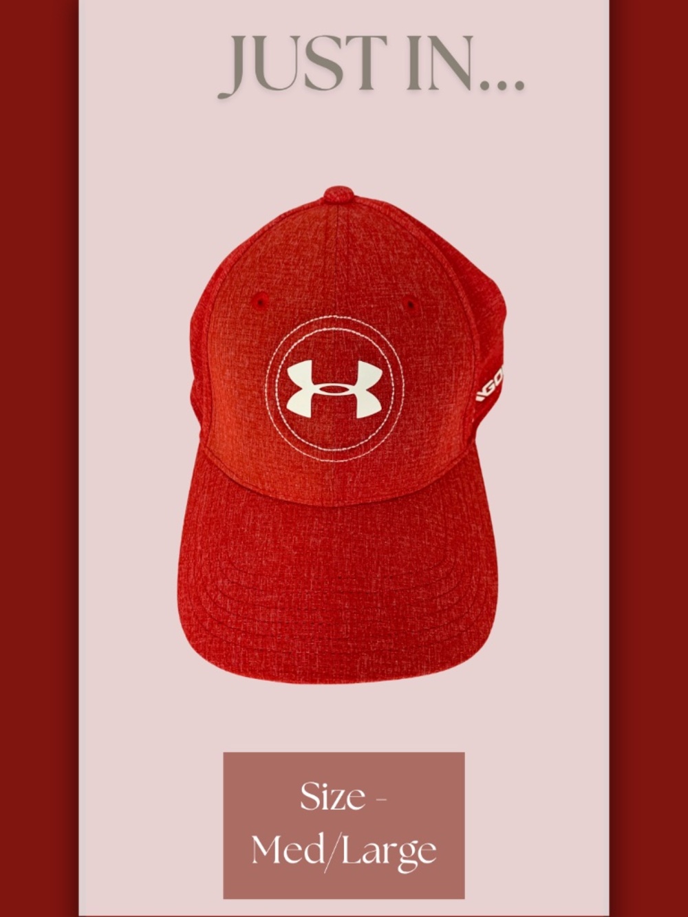 Under Armour Golf Performance Cap Red Athletic Cap M/L Sporty